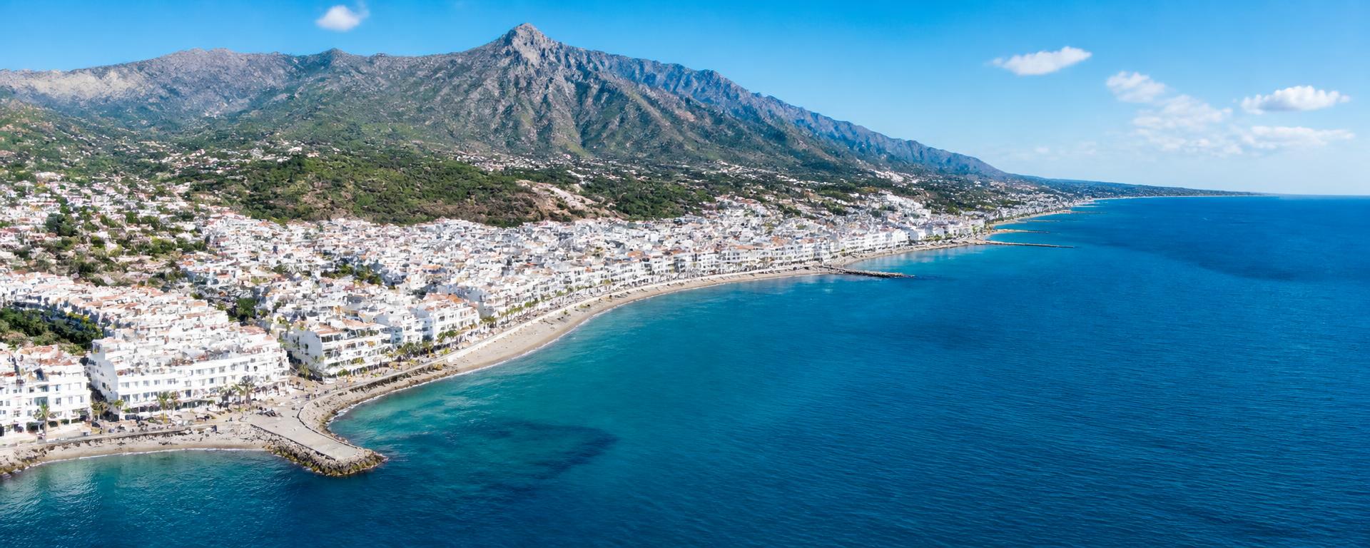 Coastline and mountains